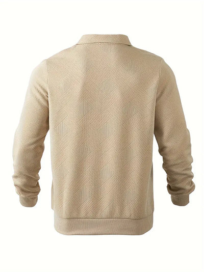 Oscar - Trui Vintage Zip-Up con disegno geometrico